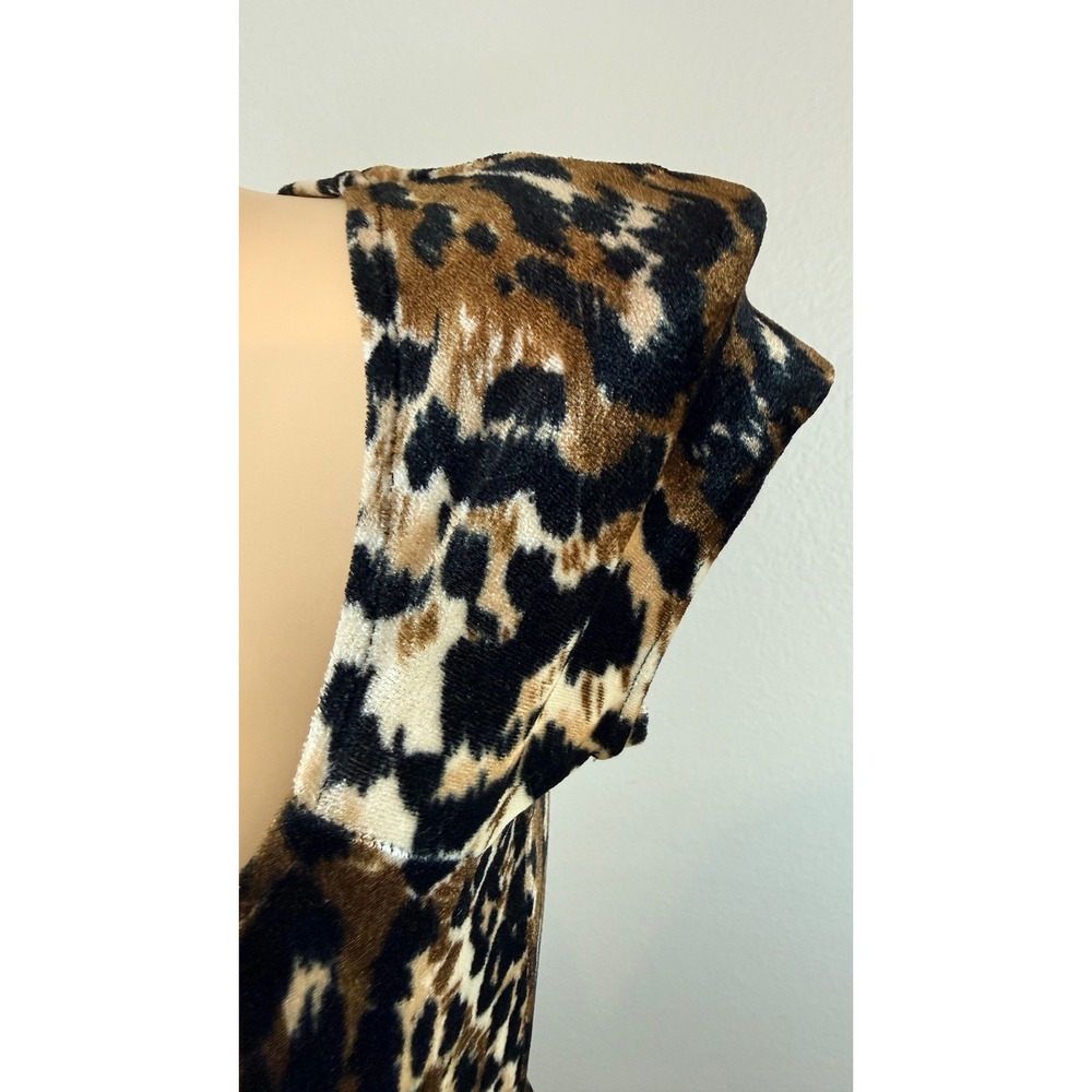 Mob Wife Indie Sleaze The Original USA Leopard Print Velvet Mini Dress Small - Picture 9 of 11